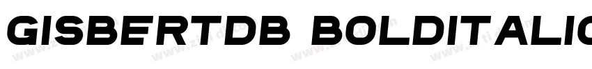 GisbertDB BoldItalic字体转换